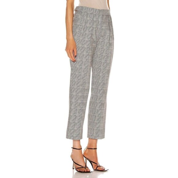 Max Mara Pleated Cropped Plaid Pants NWOT - Picture 2 of 11